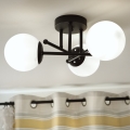 Brilagi - Lámpara de techo de superficie MALIVA 3xE14/15W/230V negra/blanca