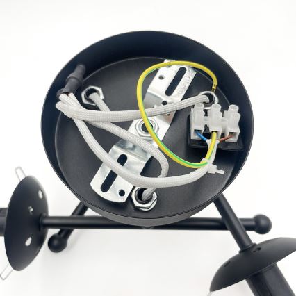 Brilagi - Lámpara de techo de superficie MALIVA 3xE14/15W/230V negra/blanca