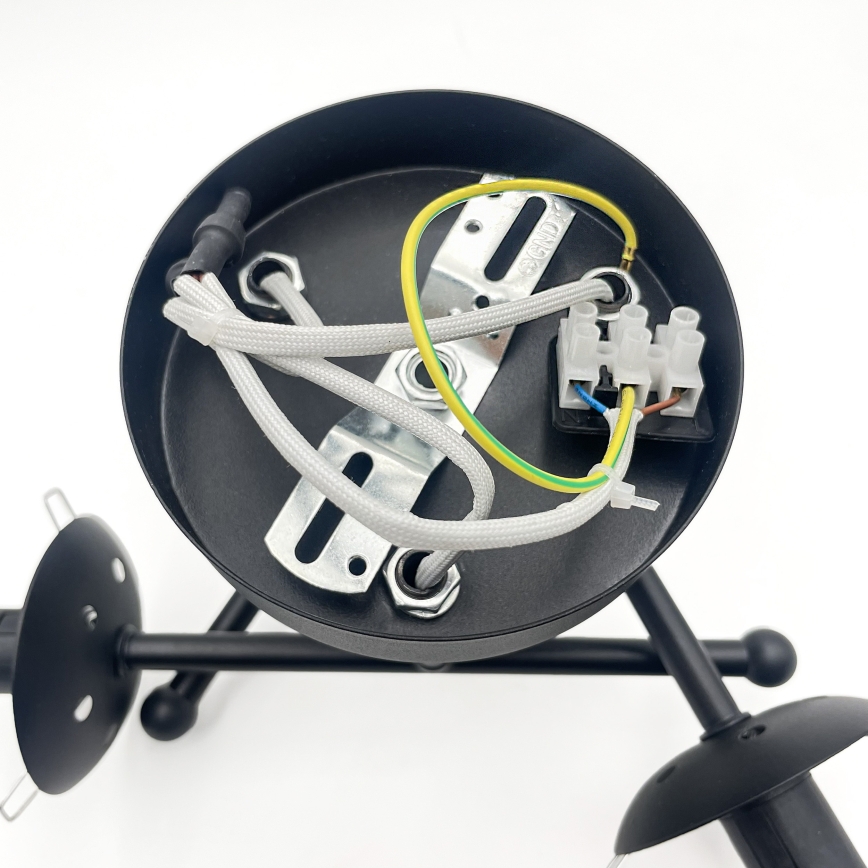 Brilagi - Lámpara de techo de superficie MALIVA 3xE14/15W/230V negra/blanca