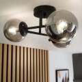 Brilagi - Lámpara de techo de superficie MALIVA 3xE14/15W/230V negro/ahumado