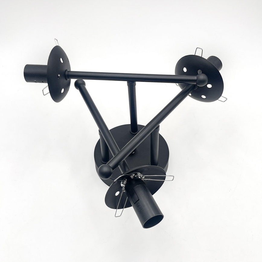 Brilagi - Lámpara de techo de superficie MALIVA 3xE14/15W/230V negro/ahumado