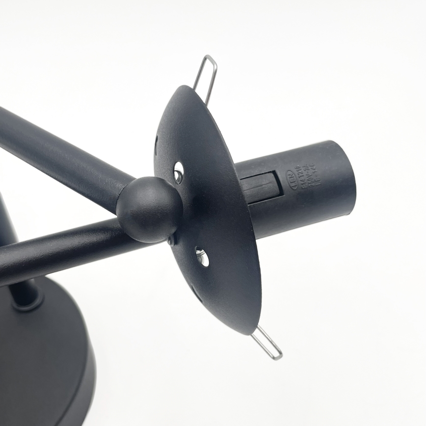 Brilagi - Lámpara de techo de superficie MALIVA 3xE14/15W/230V negro/ahumado