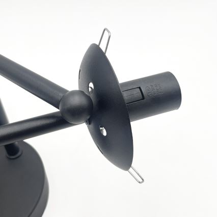 Brilagi - Lámpara de techo de superficie MALIVA 3xE14/15W/230V negro/transparente