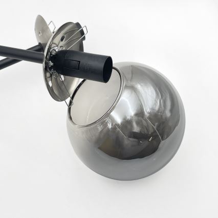 Brilagi - Lámpara de techo de superficie MALIVA 4xE14/15W/230V cromo mate/ahumado