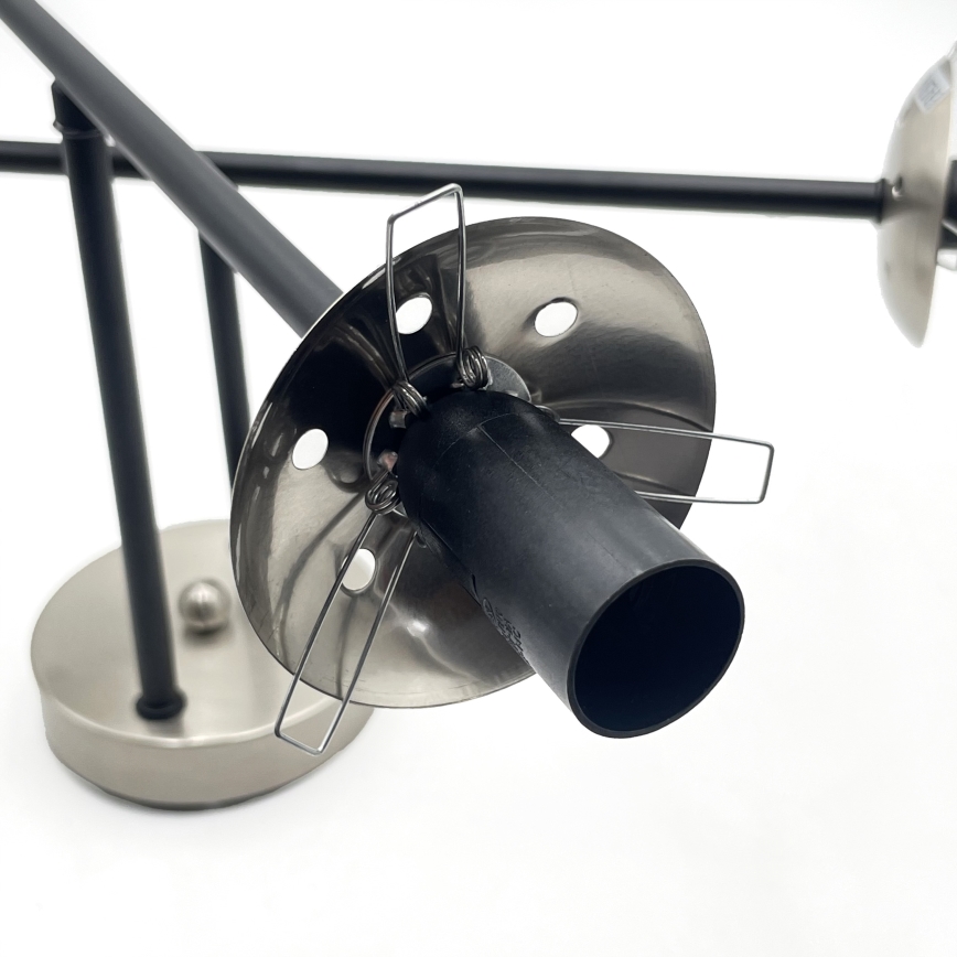 Brilagi - Lámpara de techo de superficie MALIVA 4xE14/15W/230V cromo mate/ahumado