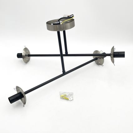 Brilagi - Lámpara de techo de superficie MALIVA 4xE14/15W/230V cromo mate/ahumado