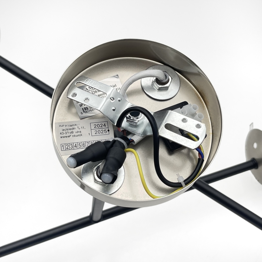 Brilagi - Lámpara de techo de superficie MALIVA 4xE14/15W/230V cromo mate/ahumado