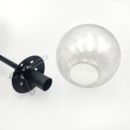 Brilagi - Lámpara de techo de superficie MALIVA 4xE14/15W/230V negra/transparente