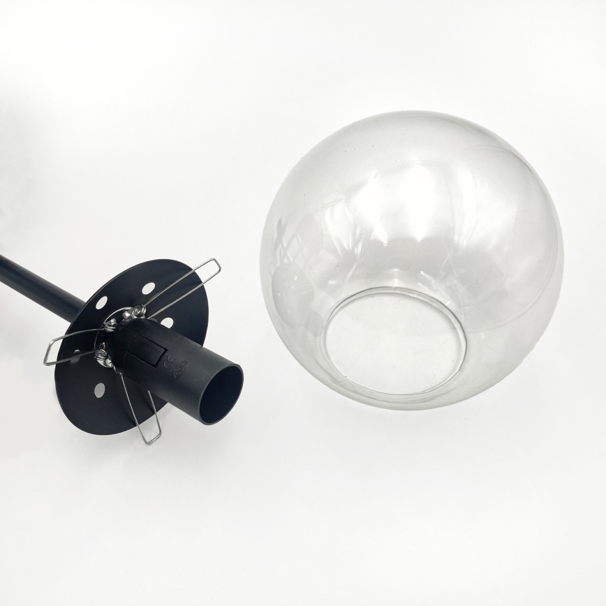 Brilagi - Lámpara de techo de superficie MALIVA 4xE14/15W/230V negra/transparente