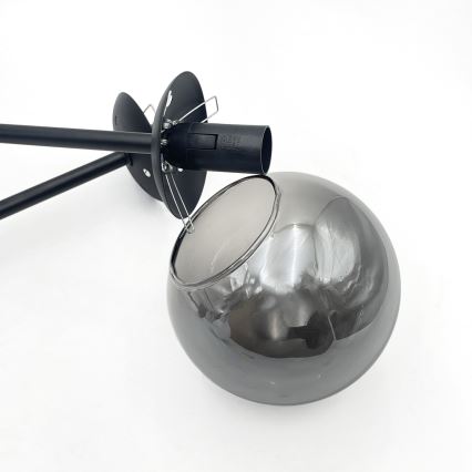 Brilagi - Lámpara de techo de superficie MALIVA 4xE14/15W/230V negro/ahumado