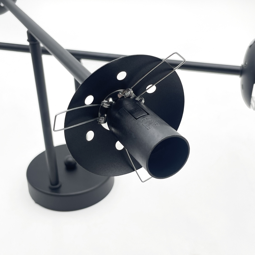 Brilagi - Lámpara de techo de superficie MALIVA 4xE14/15W/230V negro/ahumado