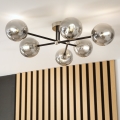 Brilagi - Lámpara de techo de superficie MALIVA 6xE14/15W/230V cromo mate/ahumado