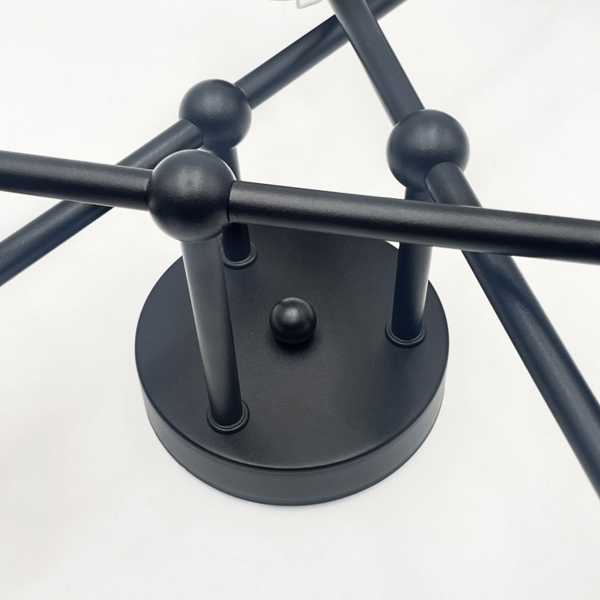 Brilagi - Lámpara de techo de superficie MALIVA 6xE14/15W/230V negra/ahumada