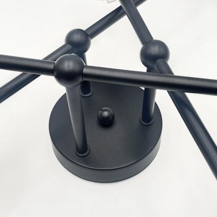 Brilagi - Lámpara de techo de superficie MALIVA 6xE14/15W/230V negro/blanco