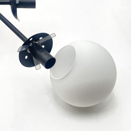 Brilagi - Lámpara de techo de superficie MALIVA 6xE14/15W/230V negro/blanco