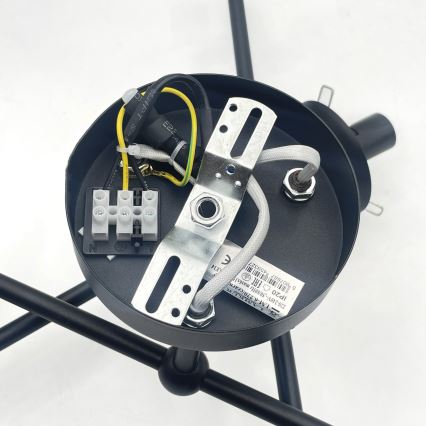 Brilagi - Lámpara de techo de superficie MALIVA 6xE14/15W/230V negro/blanco