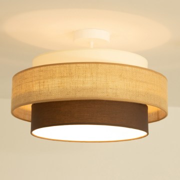 Brilagi - Lámpara de techo de superficie RESNA 1xE27/60W/230V Ø 40 cm beige/negro