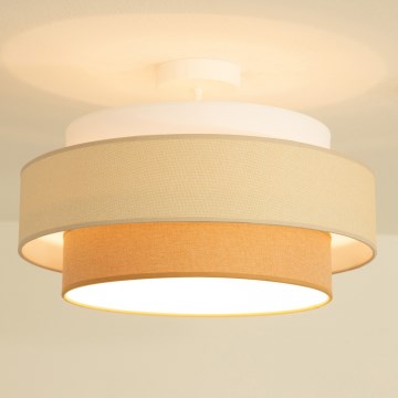 Brilagi - Lámpara de techo de superficie RESNA 1xE27/60W/230V Ø 40 cm crema/beige