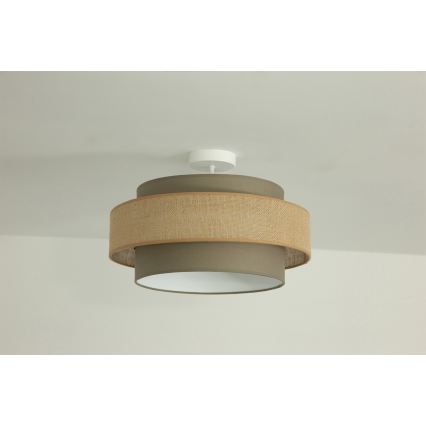 Brilagi - Lámpara de techo de superficie RESNA 1xE27/60W/230V Ø 40 cm marrón/beige