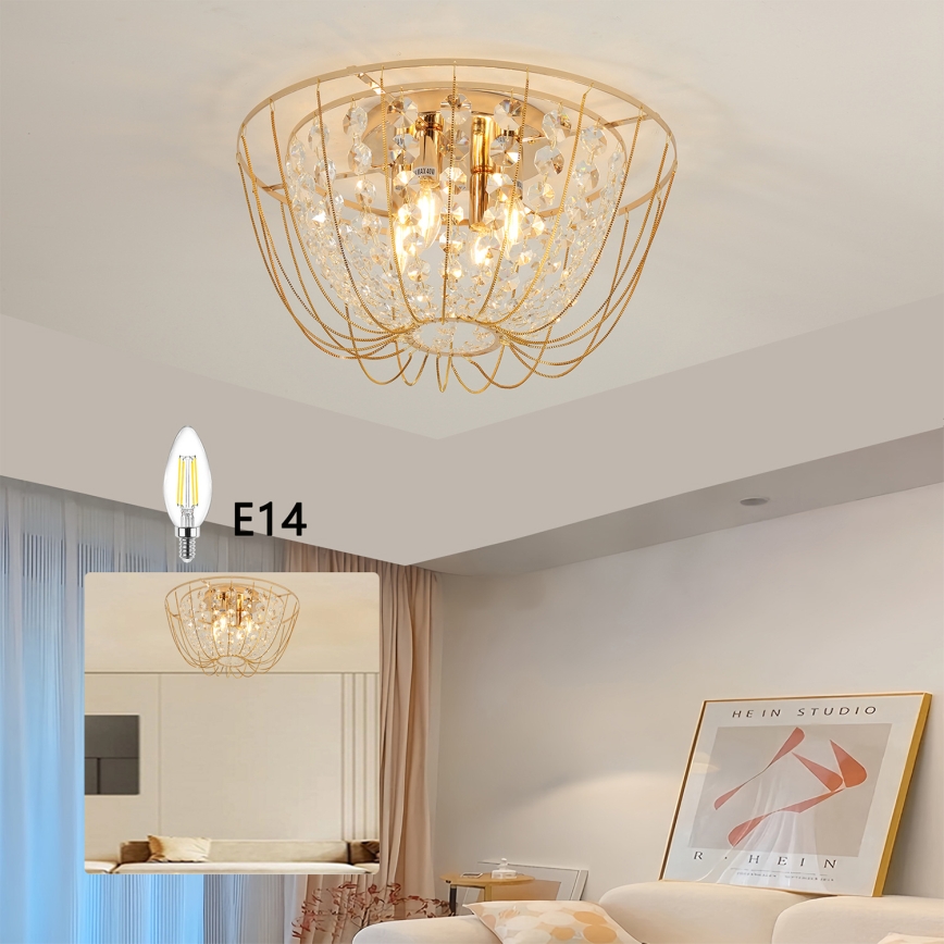 Brilagi - Lámpara de techo de superficie VASTERAS 4xE14/40W/230V Ø 45 cm