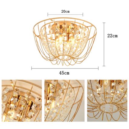 Brilagi - Lámpara de techo de superficie VASTERAS 4xE14/40W/230V Ø 45 cm