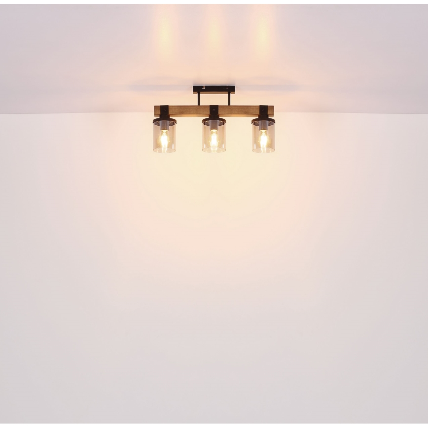 Brilagi - Lámpara de techo de superficie VISTA 3xE27/60W/230V roble