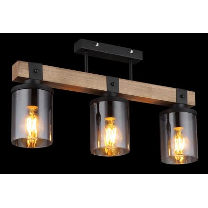 Brilagi - Lámpara de techo de superficie VISTA 3xE27/60W/230V roble