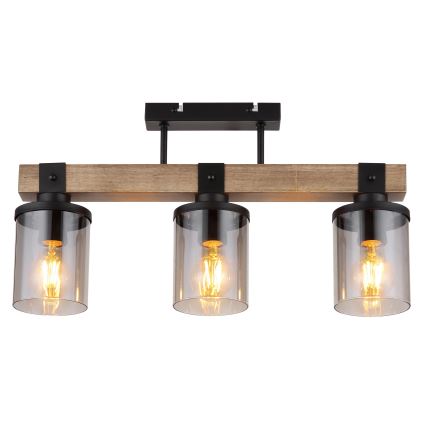 Brilagi - Lámpara de techo de superficie VISTA 3xE27/60W/230V roble