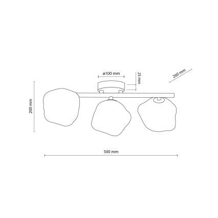 Brilagi - Lámpara de techo de superficie VULCANO 3xG9/8W/230V beige/ahumado beige