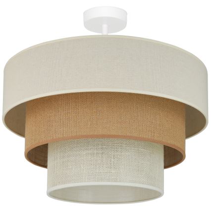 Brilagi - Lámpara de techo DENVER LUNETA 1xE27/15W/230V diá. 45 cm beige/marrón/color crema