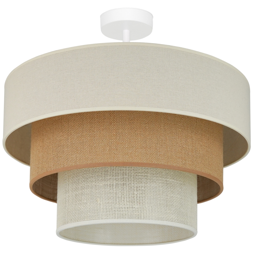 Brilagi - Lámpara de techo DENVER LUNETA 1xE27/15W/230V diá. 45 cm beige/marrón/color crema