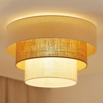 Brilagi - Lámpara de techo DENVER LUNETA 1xE27/15W/230V diámetro 45 cm beige/marrón/crema