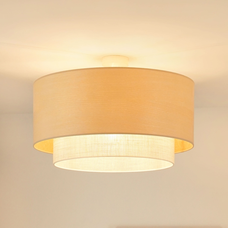 Brilagi - Lámpara de techo empotrada ARIZONA BOHO 1xE27/15W/230V diámetro 60 cm beige
