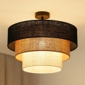 Brilagi - Lámpara de techo empotrada ASPEN LUNETA 1xE27/15W/230V Ø 45 cm negro/beige/crème
