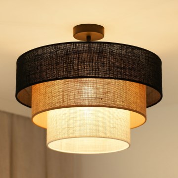 Brilagi - Lámpara de techo empotrada ASPEN LUNETA 1xE27/15W/230V Ø 45 cm negro/beige/crème