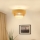 Brilagi - Lámpara de techo empotrada CEDAR LUNETA 1xE27/15W/230V Ø 45 cm ratán/marrón/crema