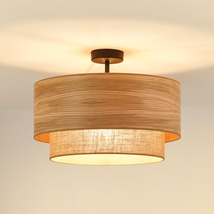 Brilagi - Lámpara de techo empotrada MONTANA BOHO 1xE27/15W/230V diámetro 45 cm marrón