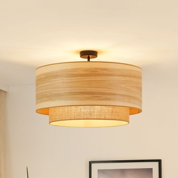 Brilagi - Lámpara de techo empotrada MONTANA BOHO 1xE27/15W/230V diámetro 60 cm marrón