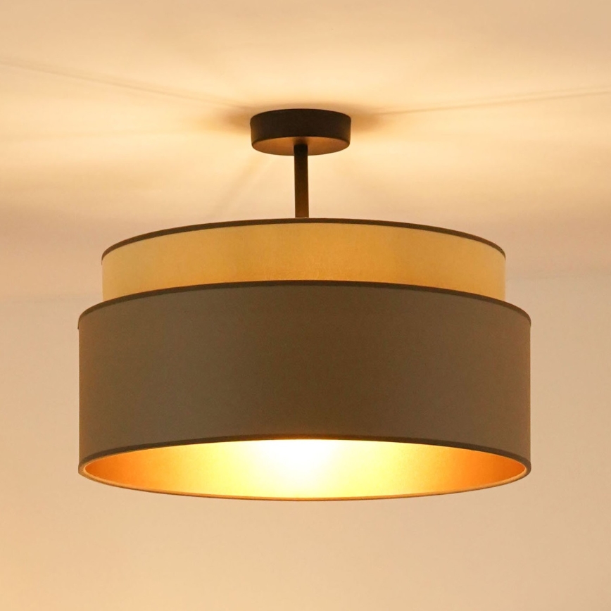 Brilagi - Lámpara de techo empotrada OREGON VEGE 1xE27/15W/230V diámetro 45 cm gris