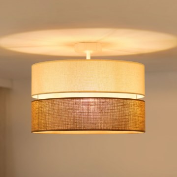 Brilagi - Lámpara de techo empotrada ROYAL YUTE 1xE27/15W/230V Ø 40 cm beige/crema