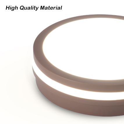Brilagi - Lámpara de techo exterior LED BENE LED/18W/230V Ø 21,5 cm marrón IP54