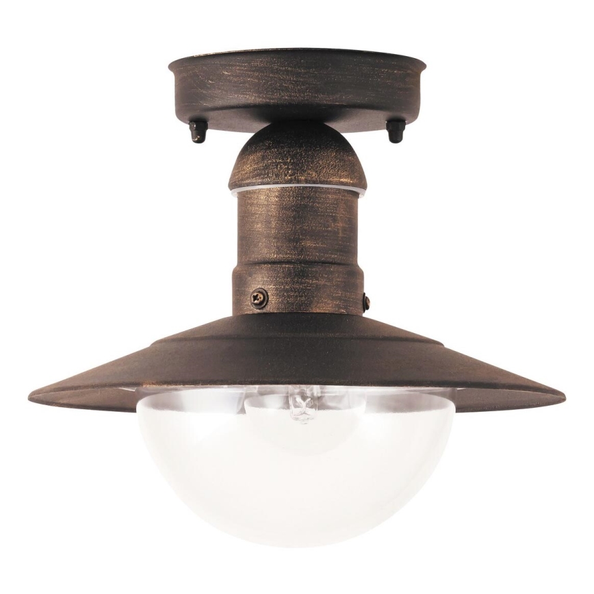 Brilagi - Lámpara de techo exterior MOLDE 1xE27/60W IP44 bronce/pátina