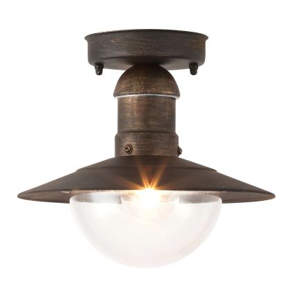 Brilagi - Lámpara de techo exterior MOLDE 1xE27/60W IP44 bronce/pátina