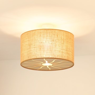 Brilagi - Lámpara de techo fija COUNTRY ROLLER 1xE27/15W/230V diámetro 45 cm beige