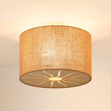 Brilagi - Lámpara de techo fija COUNTRY ROLLER 1xE27/15W/230V diámetro 50 cm beige