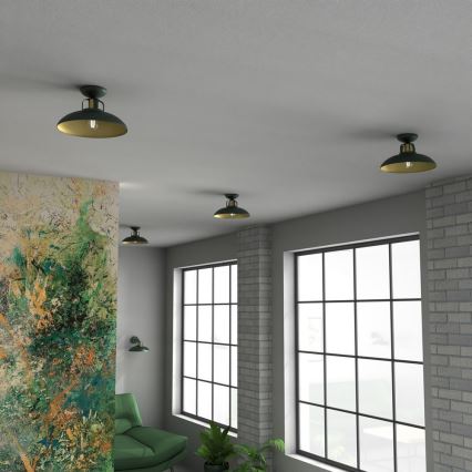 Brilagi - Lámpara de techo FLAMENGO 1xE27/60W/230V verde
