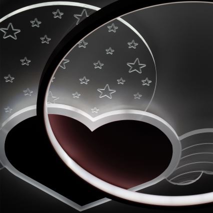 Brilagi - Lámpara de techo infantil LED LOVE 48W/230V 3000/4500/6000K rosa