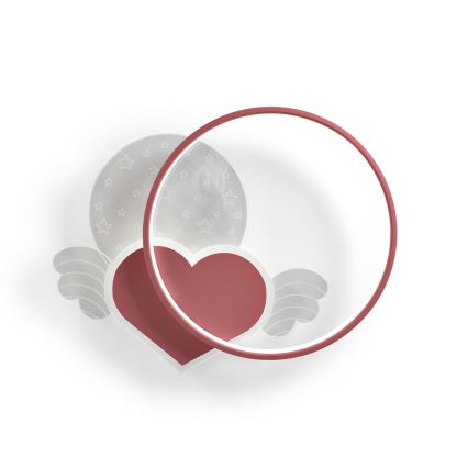 Brilagi - Lámpara de techo infantil LED LOVE 48W/230V 3000/4500/6000K rosa