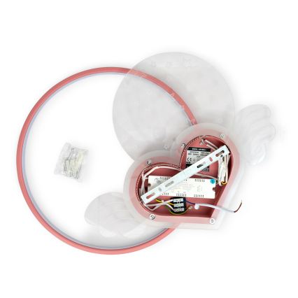 Brilagi - Lámpara de techo infantil LED LOVE 48W/230V 3000/4500/6000K rosa