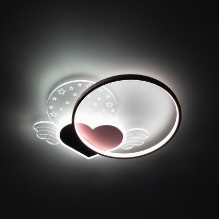 Brilagi - Lámpara de techo infantil LED LOVE LED/48W/230V 3000/4500/6000K rosa